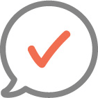 Icon that indicates a tick of approval